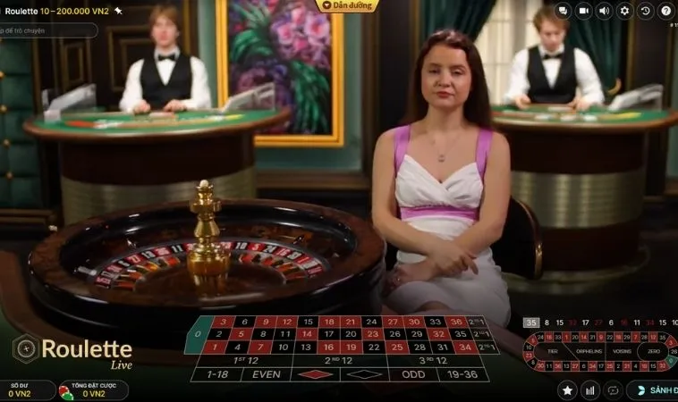 Giao diện chơi Roulette Cổng Game SunWin